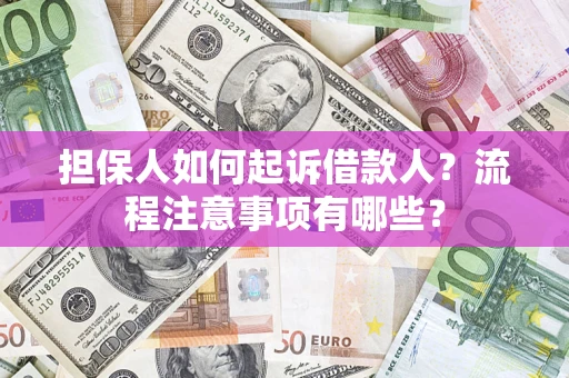 北京担保人如何起诉借款人？流程注意事项有哪些？